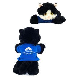 Custom 8" Maynard Cat With T-shirt and ONE Color Imprint