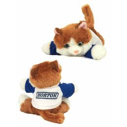 Custom 8" Sunshine Tabby Cat With T-shirt and ONE Color Imprint