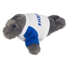 Custom 8" Manny Manatee With T-shirt and ONE Color Imprint Custom 8" Manny Manatee With T-shirt and ONE Color Imprint