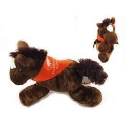 Custom 8" Chestnut Horse With Imprinted Bandana Custom 8" Chestnut Horse With Imprinted Bandana