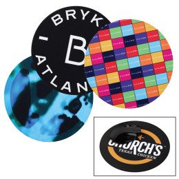 Custom Round Soft Rubber Mouse Pad w/ Full Color Dye Sublimation