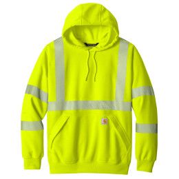 Custom Carhartt ANSI 107 Class 3 Hooded Sweatshirt - Brite Lime Custom Carhartt ANSI 107 Class 3 Hooded Sweatshirt - Brite Lime
