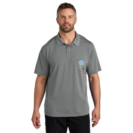 Custom Carhartt Force Snag-Resistant Pocket Polo - Asphalt