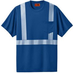 Custom CornerStone Full Color Enhanced Visibility Segmented Tape Tee - Royal 