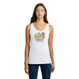 Custom Gildan Softstyle Junior Fit Tank Top - White Custom Gildan Softstyle Junior Fit Tank Top - White