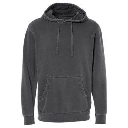 Custom Independent Trading Co. Full Color Midweight Pigment Dyed Hooded Sweatshirt - Pigment black Custom Independent Trading Co. Full Color Midweight Pigment Dyed Hooded Sweatshirt - Pigment black