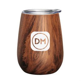 Custom Vivaldi Wine Tumbler - 10 oz - Wood Grain Custom Vivaldi Wine Tumbler - 10 oz - Wood Grain