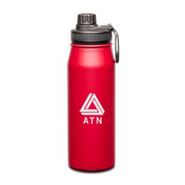 Custom Cienega SS Bottle with Twist Chug Lid - 27 oz - Red