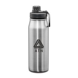 Custom Cienega SS Bottle with Twist Chug Lid - 27 oz - Silver