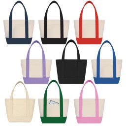 Custom 14 oz. Mini TJ Canvas Tote Bag - All Colors