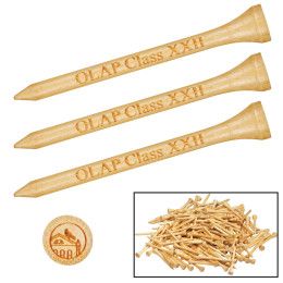 Custom 2 3/4" Tall Bamboo Golf Tee 