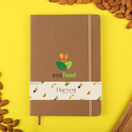 Custom Harvest Fruit Fiber Notebook - Almond Lifestyle Custom Harvest Fruit Fiber Notebook - Almond Lifestyle