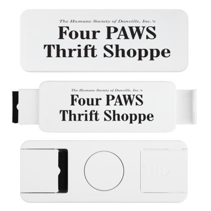 Custom Tidy Twister 3-In-1 Fidget Phone Accessory - White 
