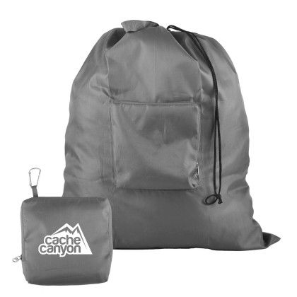 Custom RPET Laundry Bag - Grey Custom RPET Laundry Bag - Grey