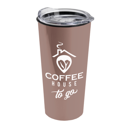 Imprinted Roadmaster 18 oz. Travel Tumbler - Mocha Mousse Imprinted Roadmaster 18 oz. Travel Tumbler - Mocha Mousse