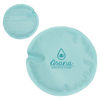 Custom Round Nylon-Covered Hot/Cold Pack - Mint green Custom Round Nylon-Covered Hot/Cold Pack - Mint green