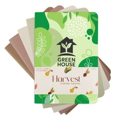 Custom Harvest Fruit Fiber Pocket Notebook - All Colors Custom Harvest Fruit Fiber Pocket Notebook - All Colors