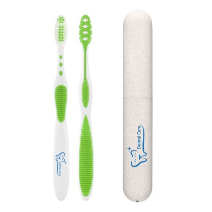 Custom Wheatly Toothbrush Set - Green