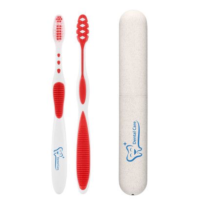 Custom Wheatly Toothbrush Set - Red