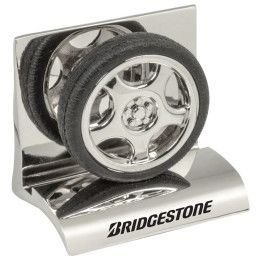 Custom Chrome Metal Business Card Holder - Tire Custom Chrome Metal Business Card Holder - Tire