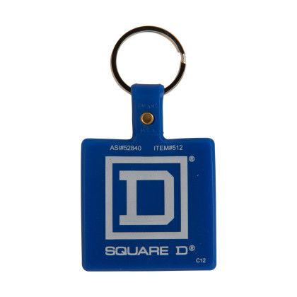 Custom Square Flexible Key Tag - Blue Custom Square Flexible Key Tag - Blue