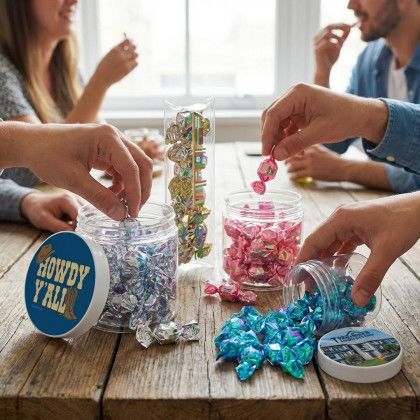 Custom 8 oz Jar of Fantasy Candy - Lifestyle View