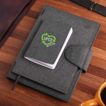 Custom EcoScribe Notebook - Black Side View 