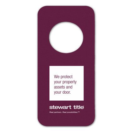 Custom Vinyl Door Hanger Jar Opener - Burgundy