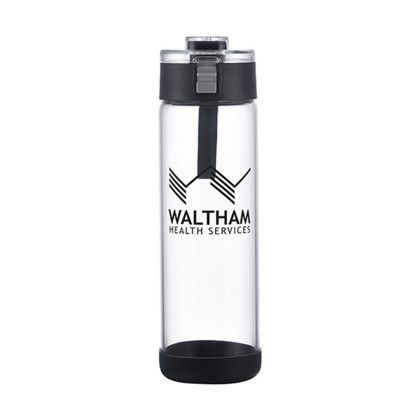 Custom Hector 22 oz Push-Button Glass Bottle - Black Custom Hector 22 oz Push-Button Glass Bottle - Black
