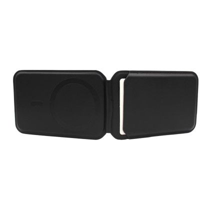 Custom iMobile Wallet Pro for MagSafe - No Adapter Ring - Black Unfolded view Custom iMobile Wallet Pro for MagSafe - No Adapter Ring - Black Unfolded view