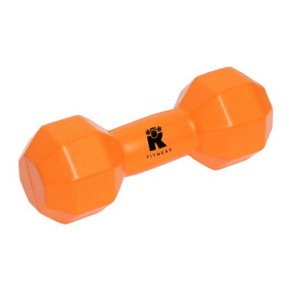 Custom Dumbbell Stress Reliever - Orange