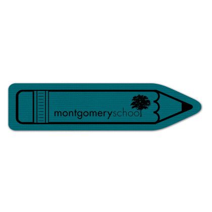 Custom Pencil Rubber Bookmark - Teal Custom Pencil Rubber Bookmark - Teal