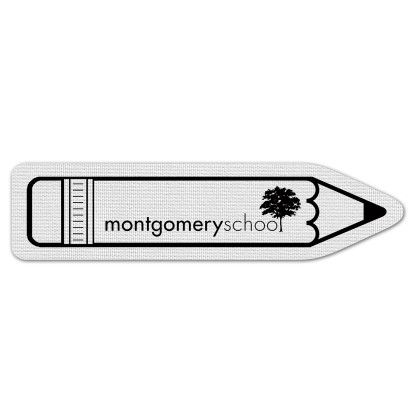 Custom Pencil Rubber Bookmark - White Custom Pencil Rubber Bookmark - White