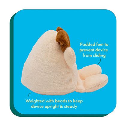 Custom Phone Pals Weighted Plush Phone Holder - Pug Side View Custom Phone Pals Weighted Plush Phone Holder - Pug Side View