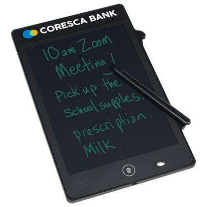 Custom Scribe 8.5" LCD Writing Tablet - Black Front View