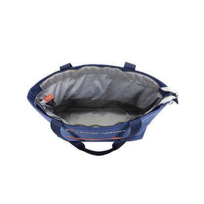 Custom Rio Extendable Polyester Zippered Tote - Navy blue - Open view Custom Rio Extendable Polyester Zippered Tote - Navy blue - Open view