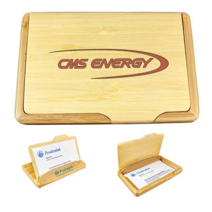 Custom Two-way Bamboo Name Card Holder Custom Two-way Bamboo Name Card Holder