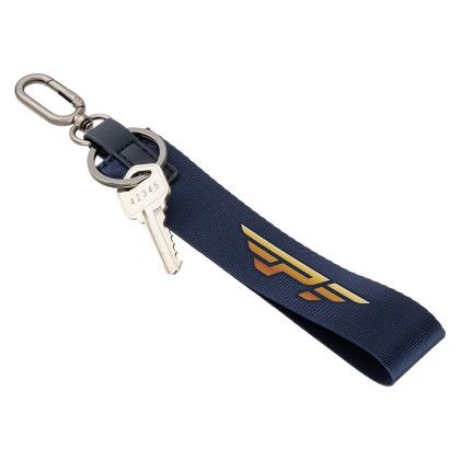 Custom AeroLOFT Never Lost Keychain - Navy blue