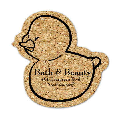 Custom Ducky Cork Coaster Custom Ducky Cork Coaster