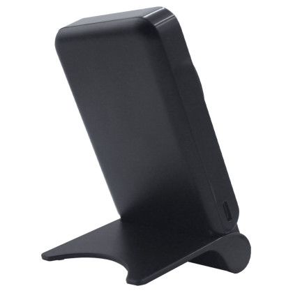 Custom iGo 5,000mAh MagSecure 4-in-1 Combo Charger with Stand- No Adapter Ring - Black Side view
