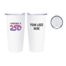Custom America250 20 oz Himalayan Tumbler - White with clear lid
