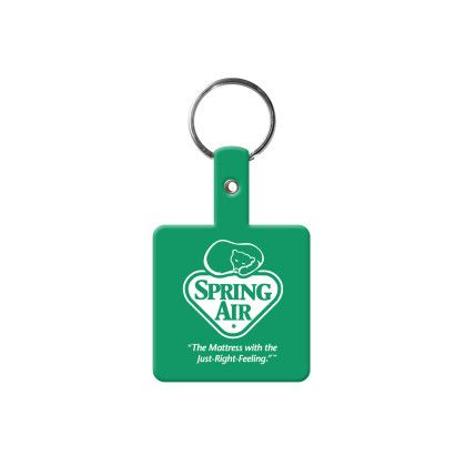 Custom Square Flexible Key Tag - Green Custom Square Flexible Key Tag - Green