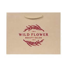 Bamboo Eurotote 13 x 5 x 10 - Hot Stamp - Natural 