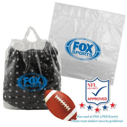 Clear Drawtape Handle Bag 2.5 mil. - Hot Stamp - Clear Clear Drawtape Handle Bag 2.5 mil. - Hot Stamp - Clear