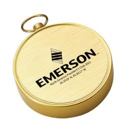 Custom Cedar Creek Open-Faced Brass Colored Compass - Gold Custom Cedar Creek Open-Faced Brass Colored Compass - Gold