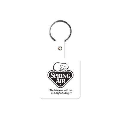 Custom Square Flexible Key Tag - White Custom Square Flexible Key Tag - White