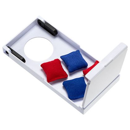 Custom Mini Tabletop Cornhole Game - Opne view Custom Mini Tabletop Cornhole Game - Opne view