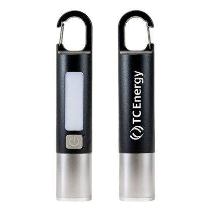 Custom Cedar Creek Summit Carabiner Clip Rechargeable Led Flashlight - Black Custom Cedar Creek Summit Carabiner Clip Rechargeable Led Flashlight - Black