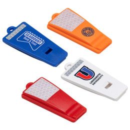 Custom Safety First Reflective Whistle - All Colors