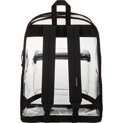 Custom JanSport Clear Backpack - Clear Back View Custom JanSport Clear Backpack - Clear Back View